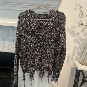 Forever 21 Black and Pink Knit Sweater